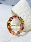 Fire Healer Quartz - Red Hematoid Quartz Flat Bracelet