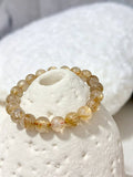 Golden-Vitality Rutilated Quartz (Gold Rutilated Quartz Round Bead Bracelet)