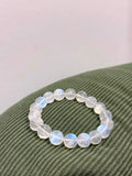 Moon-Glow Moonstone (Blue Sheen Moonstone Round Bead Bracelet)