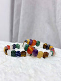 Seven-Chakra Harmony Band (Mixed Chakra Tumbled Flat Bracelet)